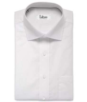 Tessitura Monti 2 Ply 140's Supima Cotton Solids Shirting Fabric (White)