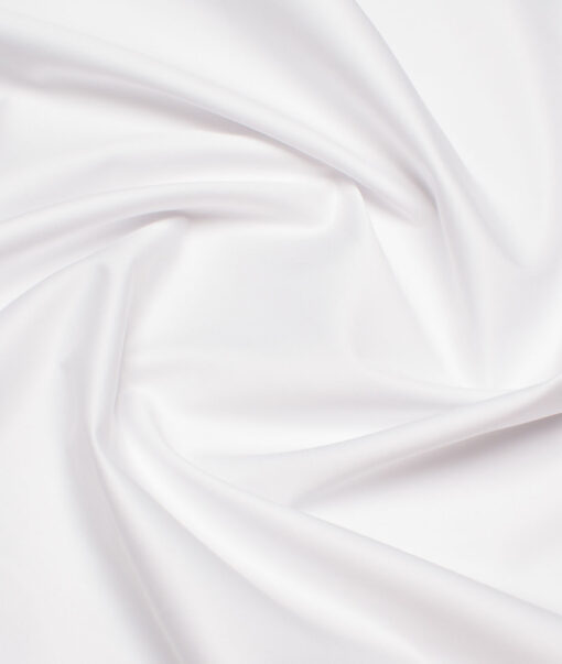 Tessitura Monti 2 Ply 140's Supima Cotton Solids Shirting Fabric (White)