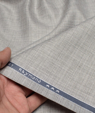 Raymond  Self Design Poly Viscose Suiting Fabric (Light Grey)