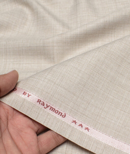 Raymond  Self Design Poly Viscose Suiting Fabric (Almond Beige)