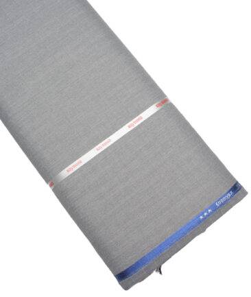 Raymond  Checks Poly Viscose Suiting Fabric (Silver Grey)