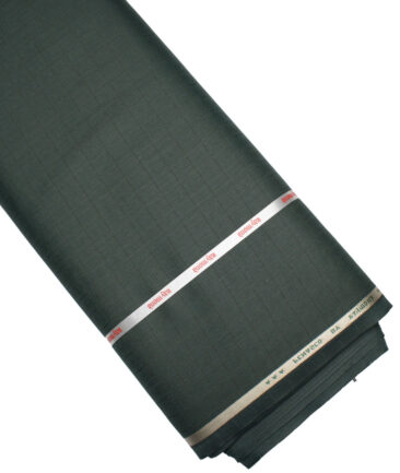 Raymond  Checks Poly Viscose Suiting Fabric (Dark Green)