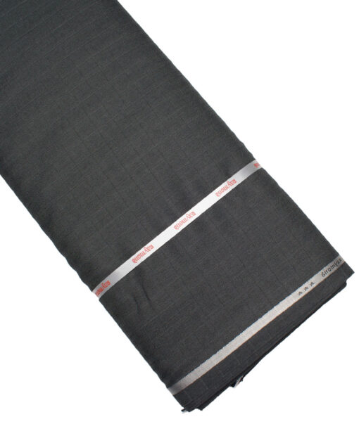 Raymond  Checks Poly Viscose Suiting Fabric (Dark Grey)