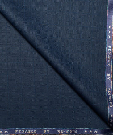 Raymond  Checks Poly Viscose Suiting Fabric (Dark Royal Blue)
