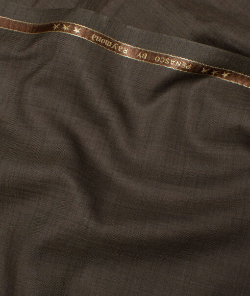 Raymond  Self Design Poly Viscose Suiting Fabric (Dark Brown)