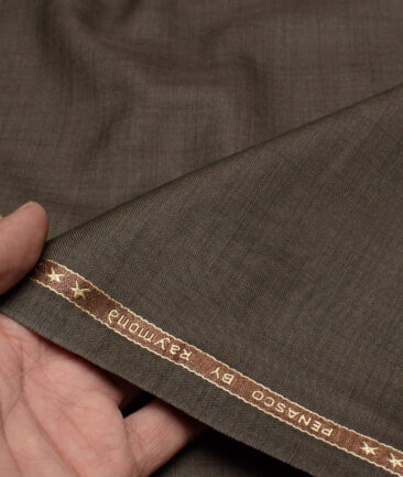 Raymond  Self Design Poly Viscose Suiting Fabric (Dark Brown)