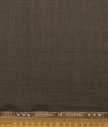 Raymond  Self Design Poly Viscose Suiting Fabric (Dark Brown)