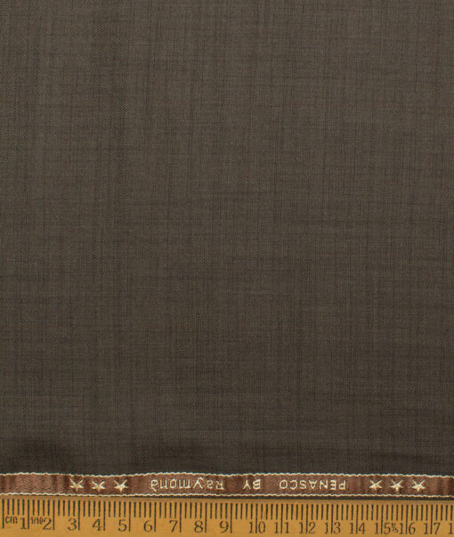 Raymond  Self Design Poly Viscose Suiting Fabric (Dark Brown)