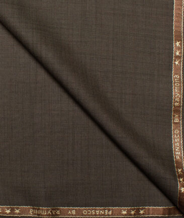 Raymond  Self Design Poly Viscose Suiting Fabric (Dark Brown)