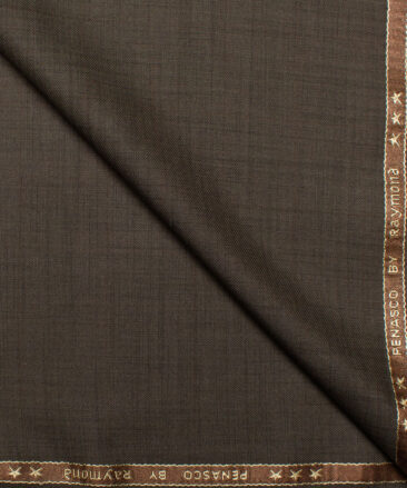 Raymond  Self Design Poly Viscose Suiting Fabric (Dark Brown)