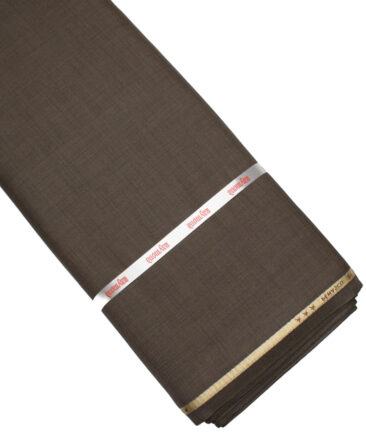 Raymond  Self Design Poly Viscose Suiting Fabric (Dark Brown)