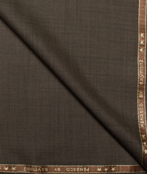 Raymond  Self Design Poly Viscose Suiting Fabric (Dark Brown)
