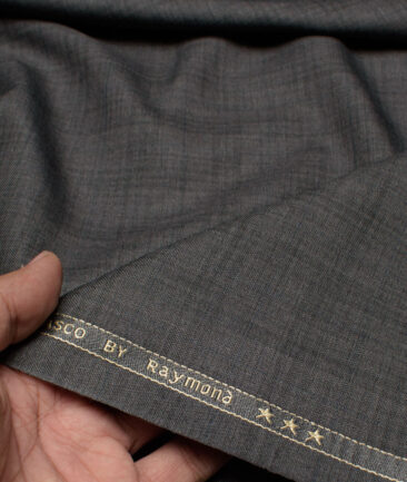 Raymond  Self Design Poly Viscose Suiting Fabric (Dark Grey)