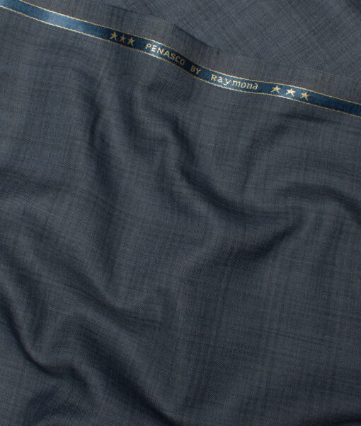 Raymond  Self Design Poly Viscose Suiting Fabric (Slate Blue)