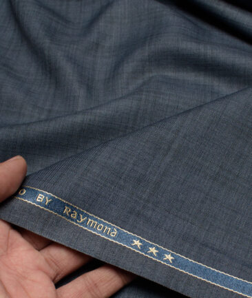 Raymond  Self Design Poly Viscose Suiting Fabric (Slate Blue)