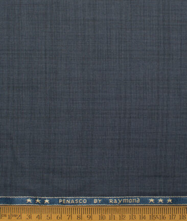 Raymond  Self Design Poly Viscose Suiting Fabric (Slate Blue)