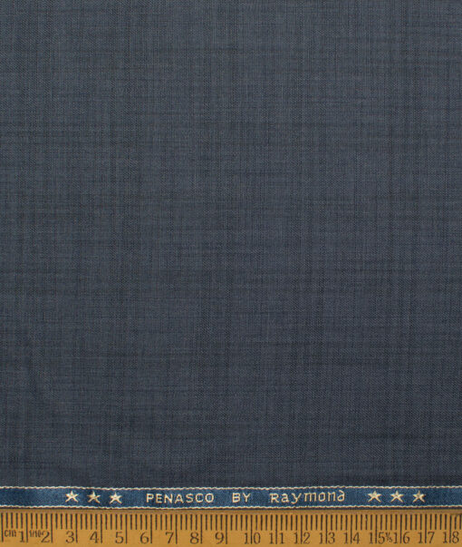 Raymond  Self Design Poly Viscose Suiting Fabric (Slate Blue)