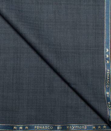 Raymond  Self Design Poly Viscose Suiting Fabric (Slate Blue)
