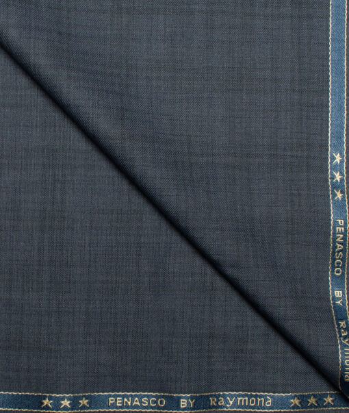 Raymond  Self Design Poly Viscose Suiting Fabric (Slate Blue)
