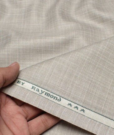 Raymond  Checks Poly Viscose Suiting Fabric (Pistachios Grey)