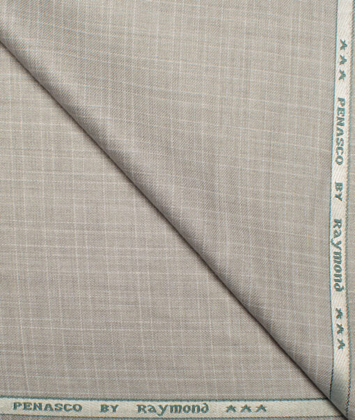 Raymond  Checks Poly Viscose Suiting Fabric (Pistachios Grey)