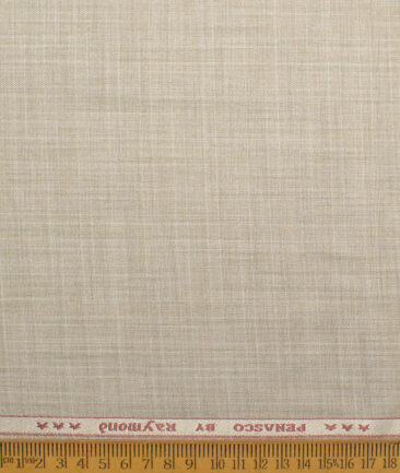 Raymond  Self Design Poly Viscose Suiting Fabric (Soft Amber Beige)