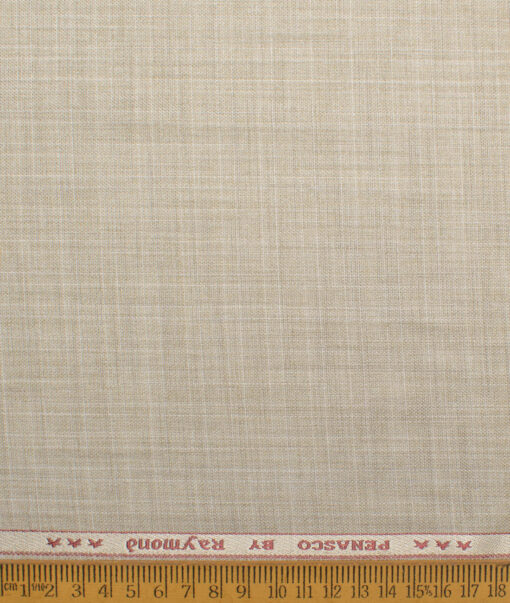 Raymond  Self Design Poly Viscose Suiting Fabric (Soft Amber Beige)