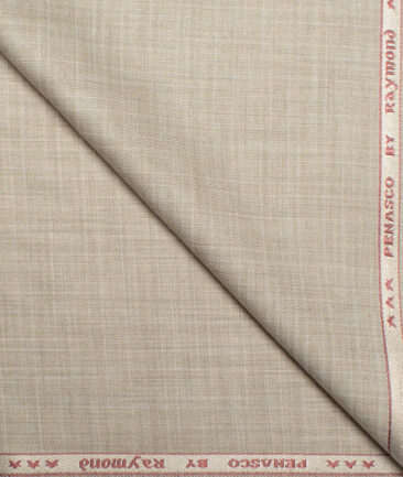 Raymond  Self Design Poly Viscose Suiting Fabric (Soft Amber Beige)