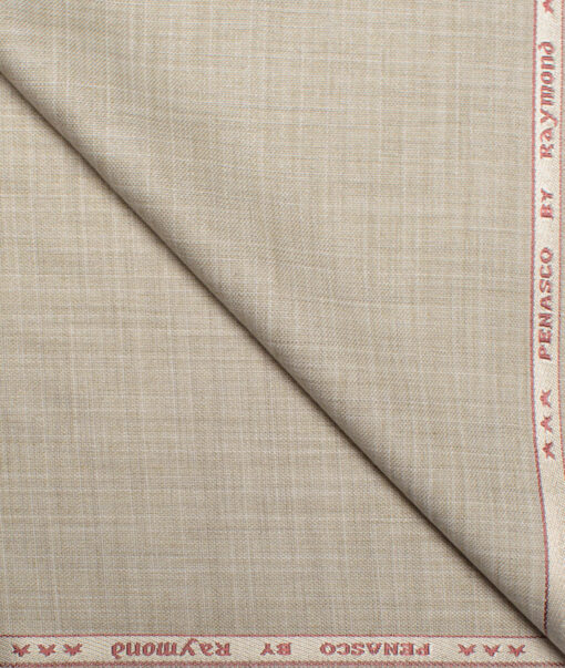 Raymond  Self Design Poly Viscose Suiting Fabric (Soft Amber Beige)