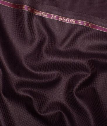Raymond  Structured Poly Viscose Suiting Fabric (Dark Wine)