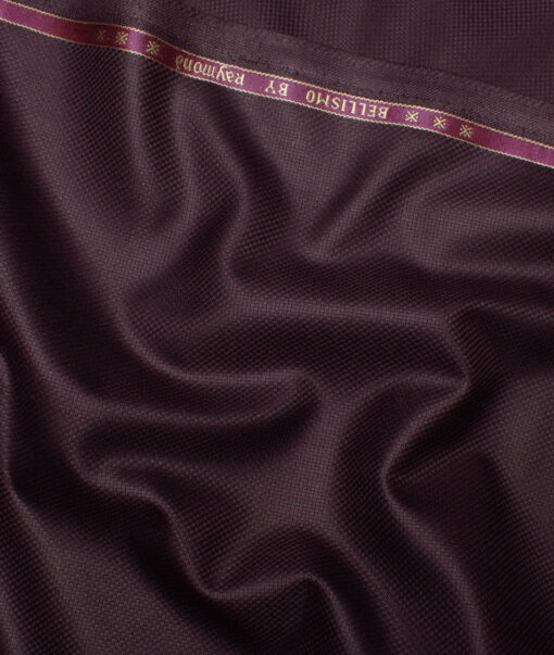 Raymond  Structured Poly Viscose Suiting Fabric (Dark Wine)