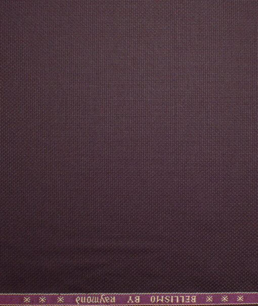 Raymond  Structured Poly Viscose Suiting Fabric (Dark Wine)