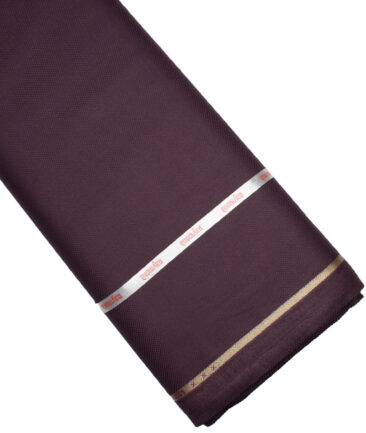 Raymond  Structured Poly Viscose Suiting Fabric (Dark Wine)