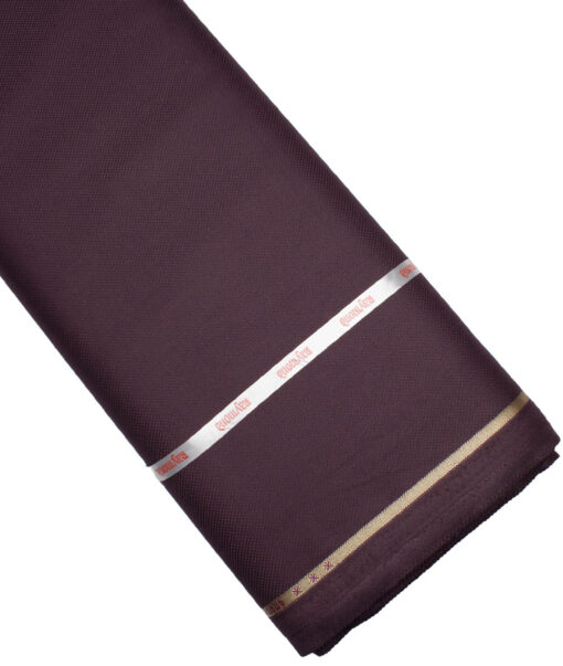 Raymond  Structured Poly Viscose Suiting Fabric (Dark Wine)
