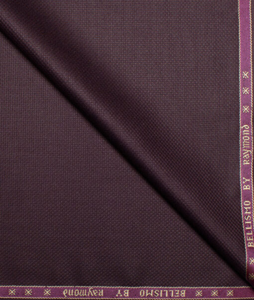 Raymond  Structured Poly Viscose Suiting Fabric (Dark Wine)