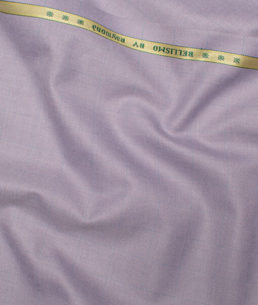 Raymond  Checks Poly Viscose Suiting Fabric (Lavender Purple)