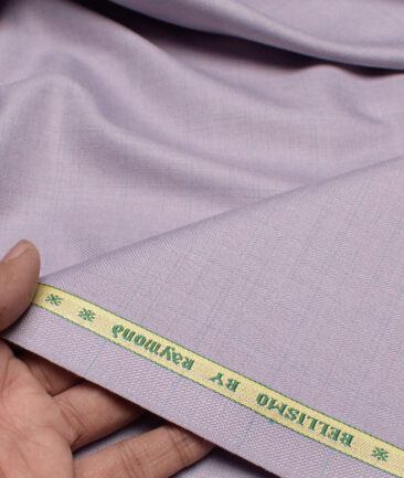 Raymond  Checks Poly Viscose Suiting Fabric (Lavender Purple)