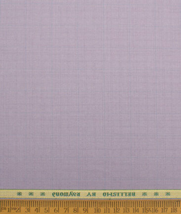 Raymond  Checks Poly Viscose Suiting Fabric (Lavender Purple)