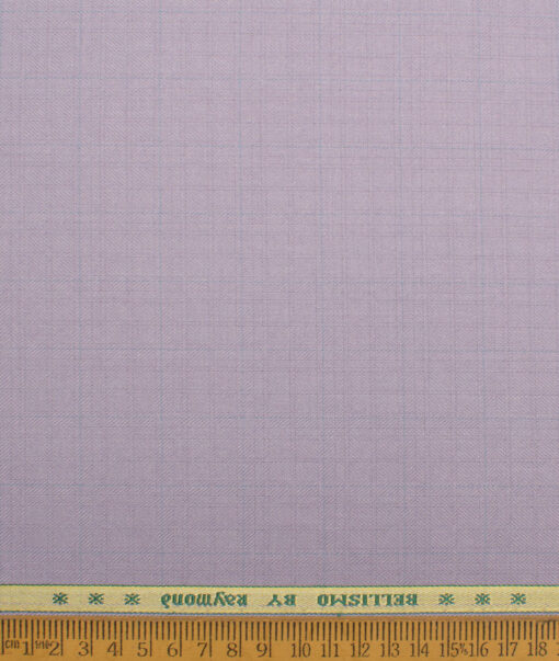 Raymond  Checks Poly Viscose Suiting Fabric (Lavender Purple)