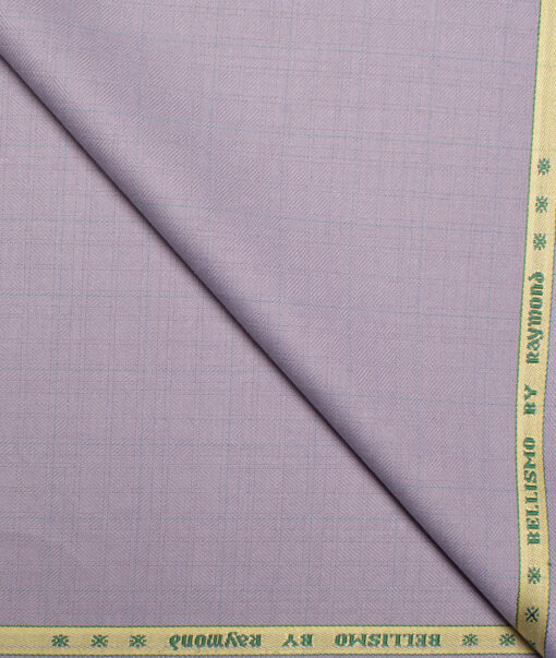 Raymond  Checks Poly Viscose Suiting Fabric (Lavender Purple)