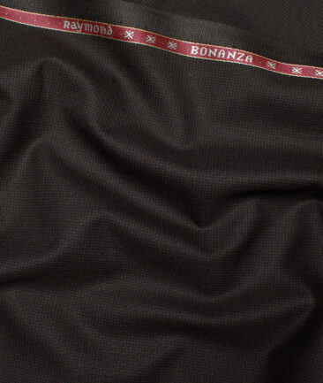 Raymond  Self Design Poly Viscose Suiting Fabric (Dark Brown)