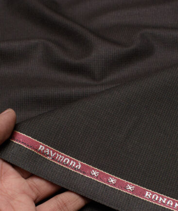 Raymond  Self Design Poly Viscose Suiting Fabric (Dark Brown)