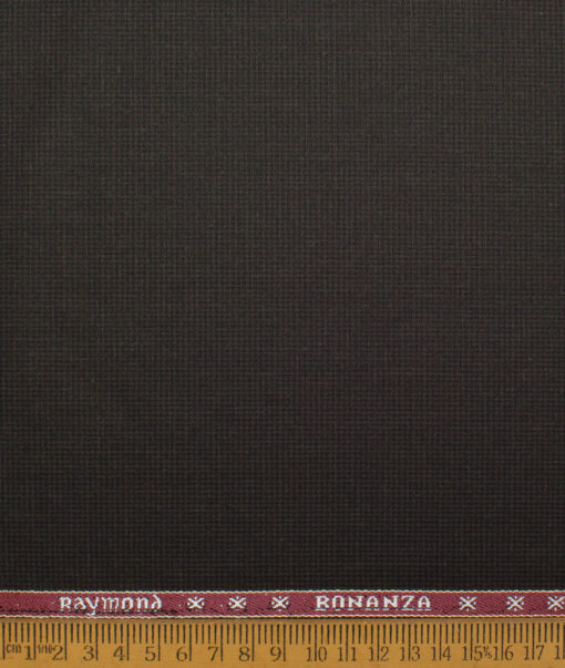 Raymond  Self Design Poly Viscose Suiting Fabric (Dark Brown)