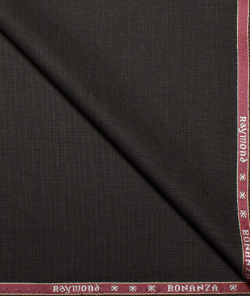 Raymond  Self Design Poly Viscose Suiting Fabric (Dark Brown)