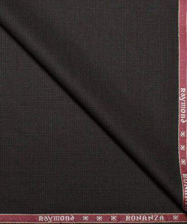 Raymond  Self Design Poly Viscose Suiting Fabric (Dark Brown)