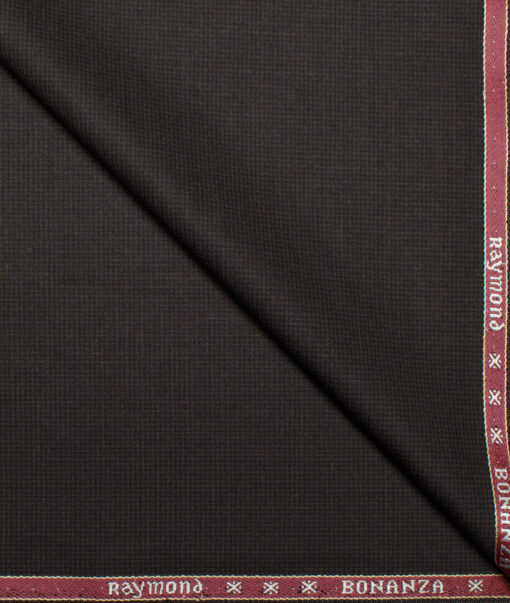 Raymond  Self Design Poly Viscose Suiting Fabric (Dark Brown)