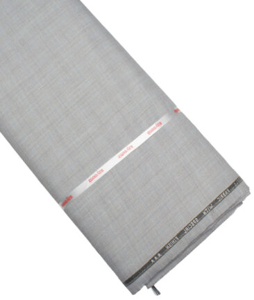 Raymond  Checks Poly Viscose Suiting Fabric (Light Grey)