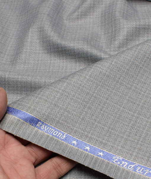 Raymond  Checks Poly Viscose Suiting Fabric (Grey)