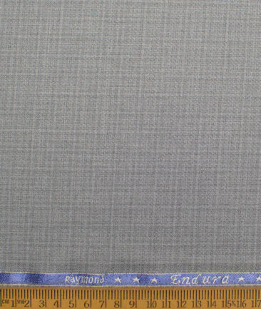 Raymond  Checks Poly Viscose Suiting Fabric (Grey)