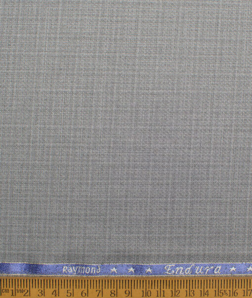 Raymond  Checks Poly Viscose Suiting Fabric (Grey)